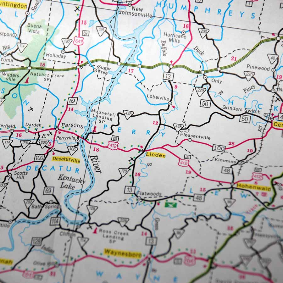 Roadmap of Perry County